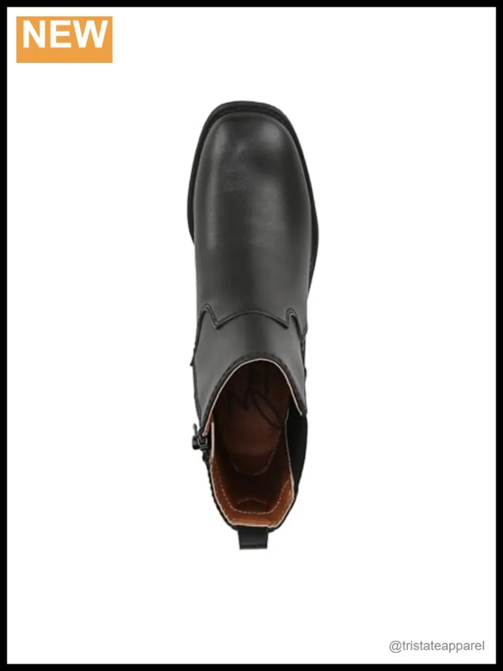 Eco-Friendly Vegan Leather Ankle Booties Square Toe Block Heel Zip